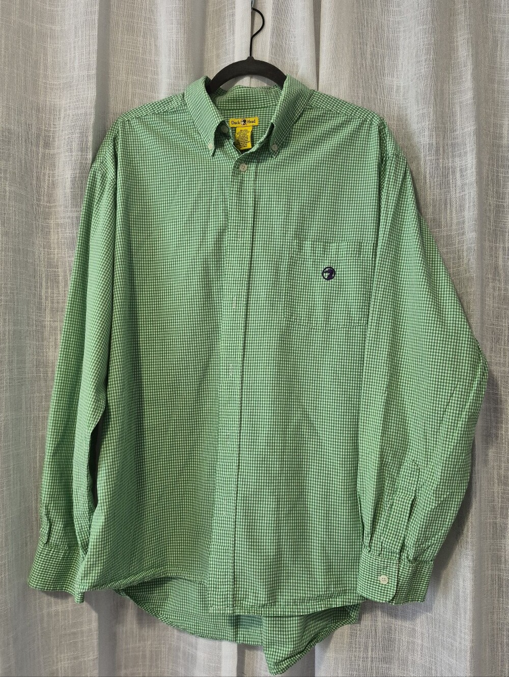 Duck Head Green Gingham Button-Down Shirt